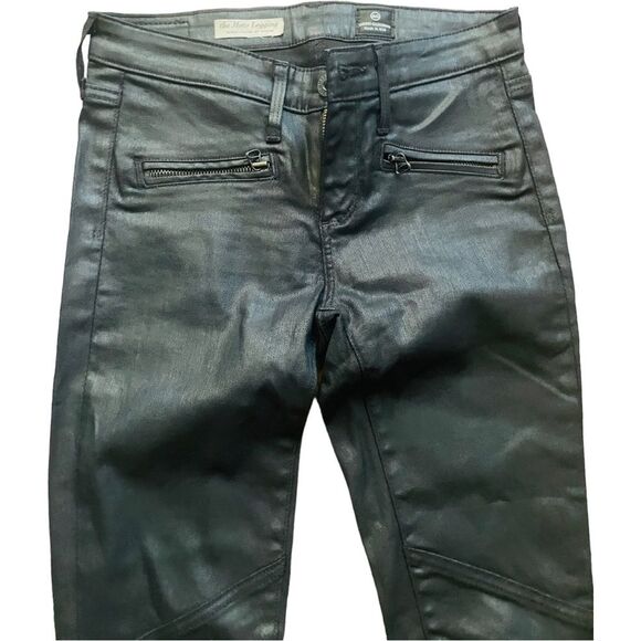 AG faux leather pants 25 Adriano Goldschmied Jeans Moto black 25 - Picture 7 of 8